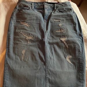 LaneBryant deconstructed Denim Skirt